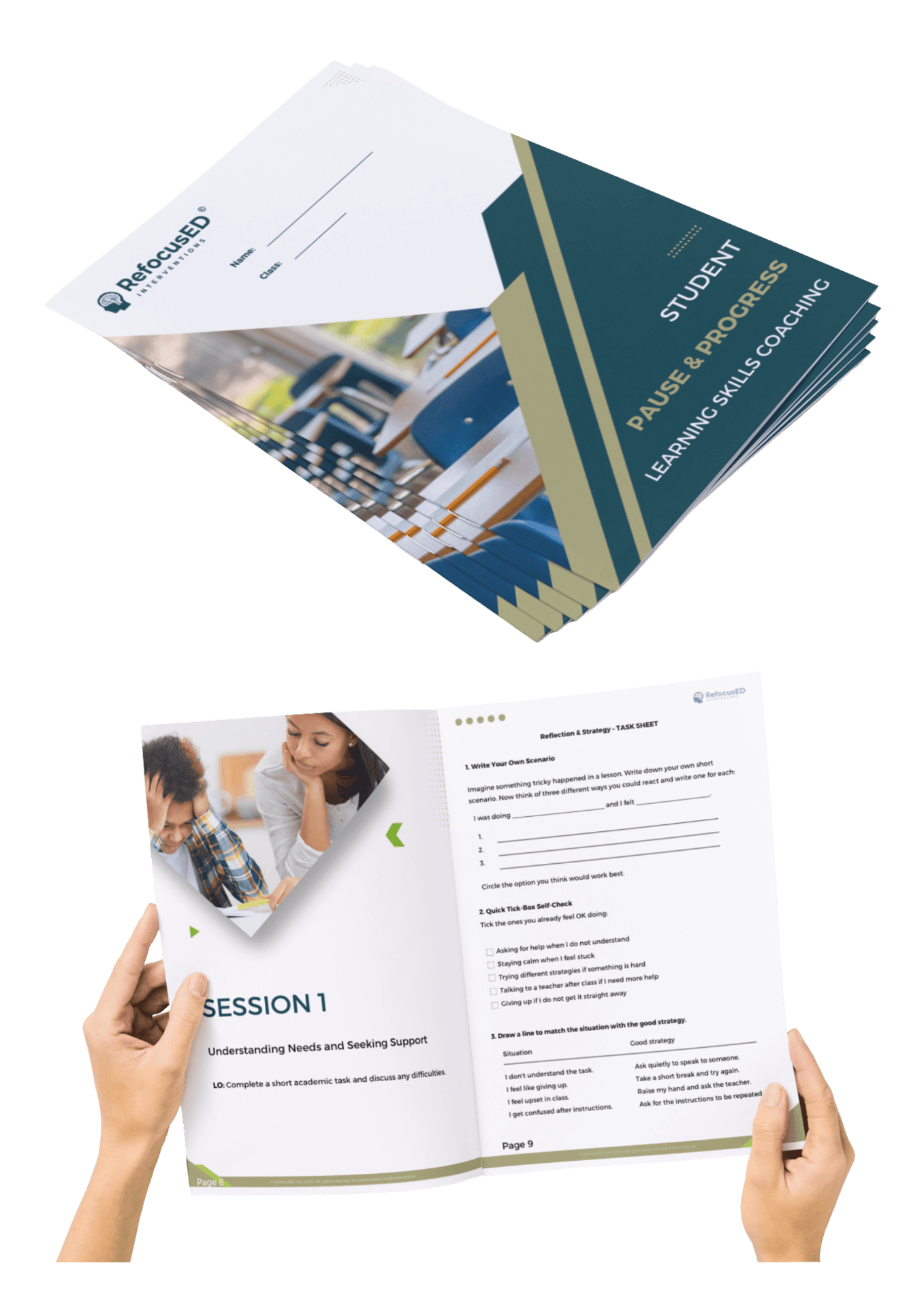 RefocusED intervention booklets and materials