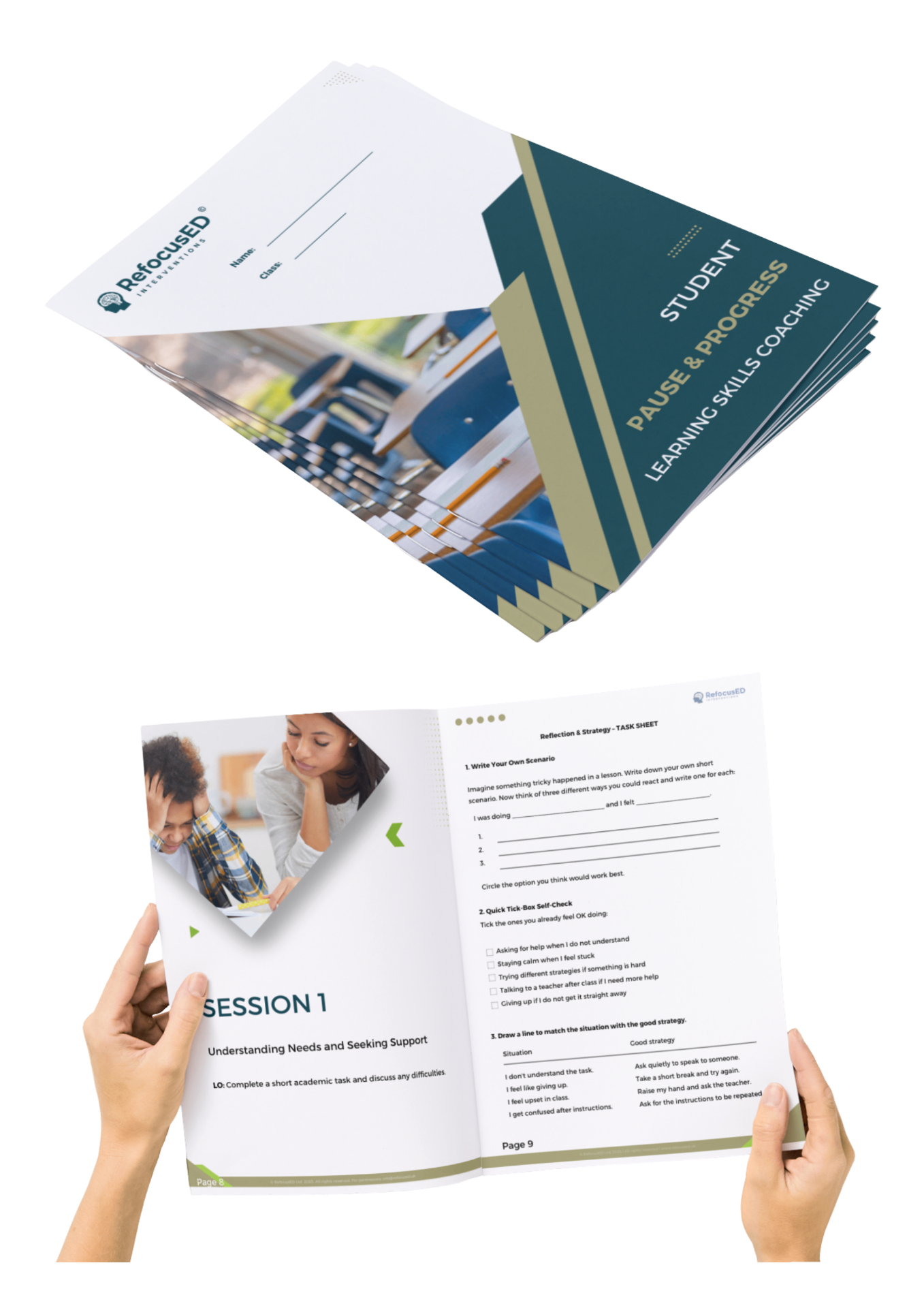 RefocusED intervention booklets and materials